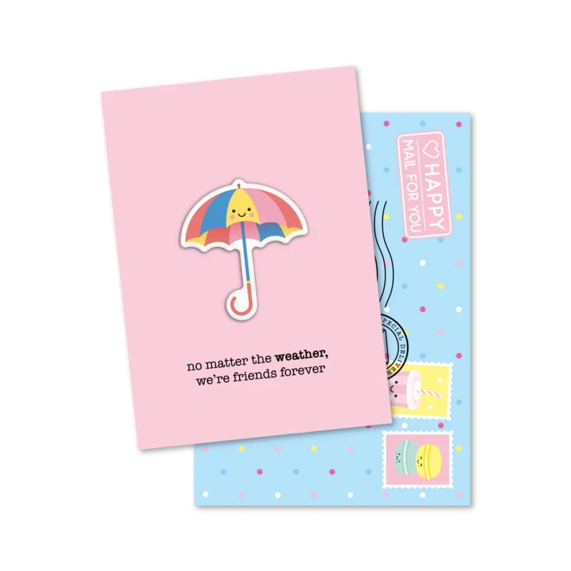 Magneetkaart | no matter the WEATHER, we're friends forever