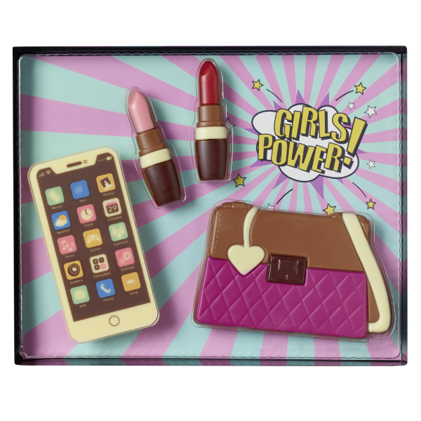 Choco Girl Power – hippe handtas, lipsticks & smartphone