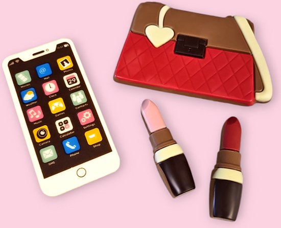 Choco Girl Power – hippe handtas, lipsticks & smartphone