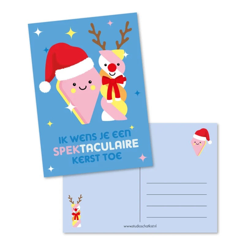 Kerstkaart | ik wens je een SPEKtaculaire kerst toe
