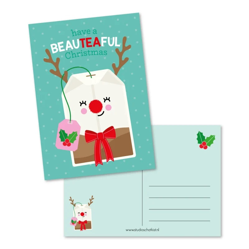 Kerstkaart | have a beauTEAful Christmas