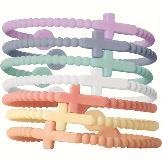 Armbandje met kruisje - verschillende kleuren