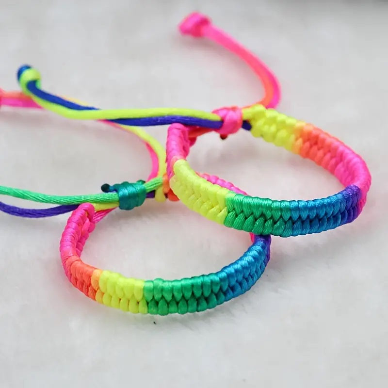 Schuifarmband regenboog kleuren